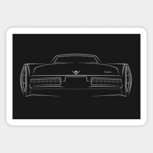 1967 Cadillac - rear stencil, white Magnet